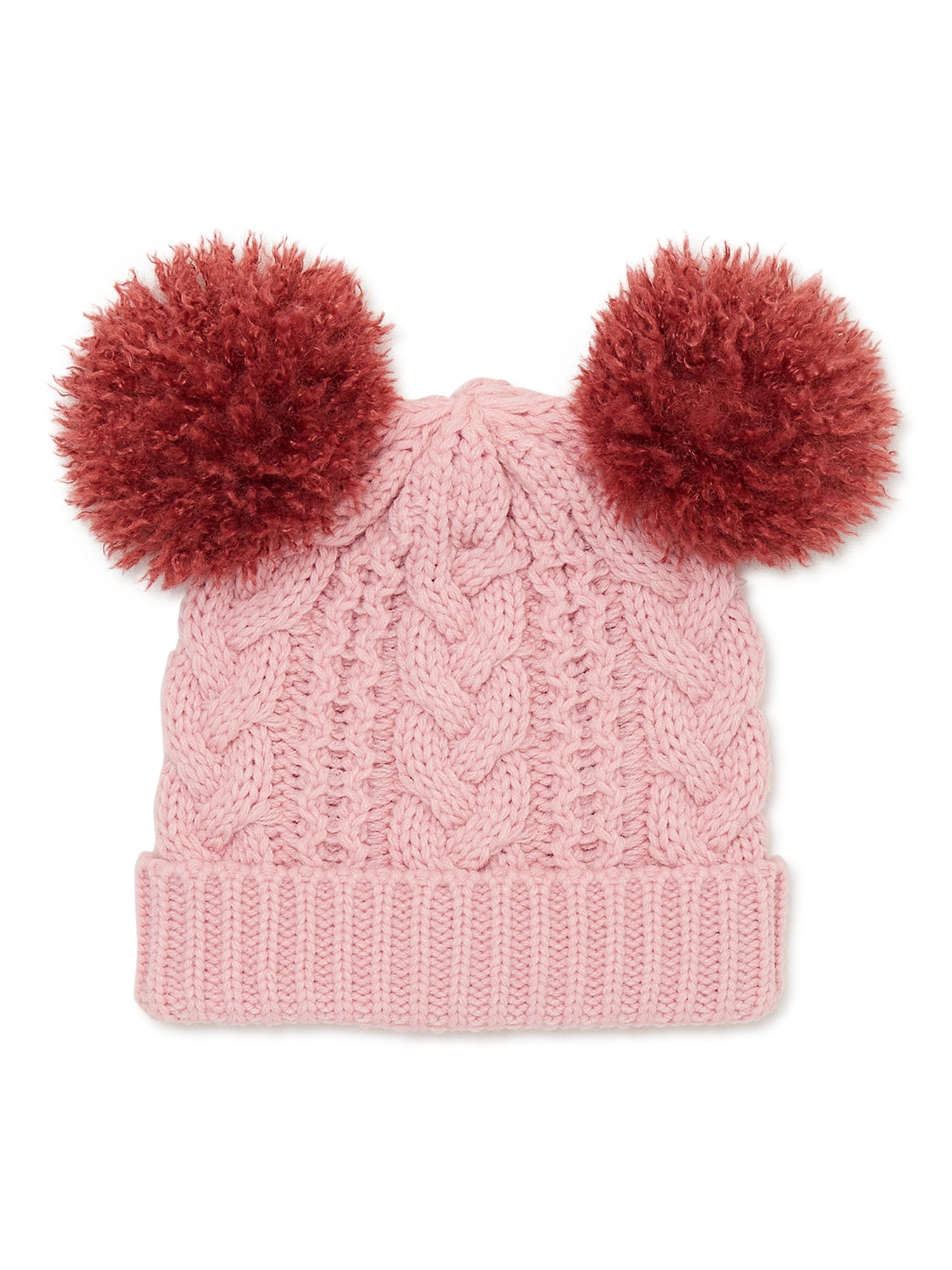 Child Cable Pom Pom Beanie Hat