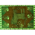 thumbnail image 1 of Ahgly Company Indoor Rectangle Animal Green Traditional Area Rugs, 7' x 9', 1 of 1