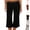 09# Black, variant on Women Studded Gaucho Pants Low Rise Flare Culottes Wide Leg Cropped Pants Y2k Rivet Capri Gauchos (Dark Gray,S)