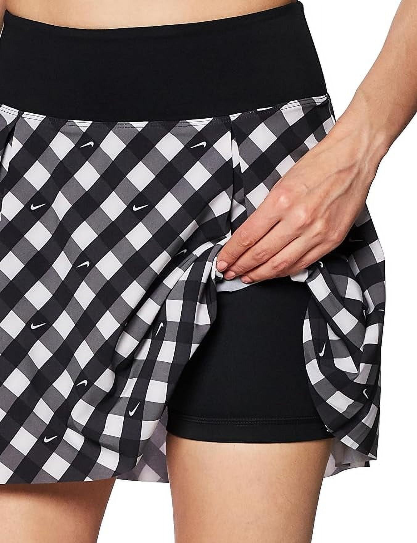 Nike Dri Fit Women's Printed Club Tennis Skort Black/White