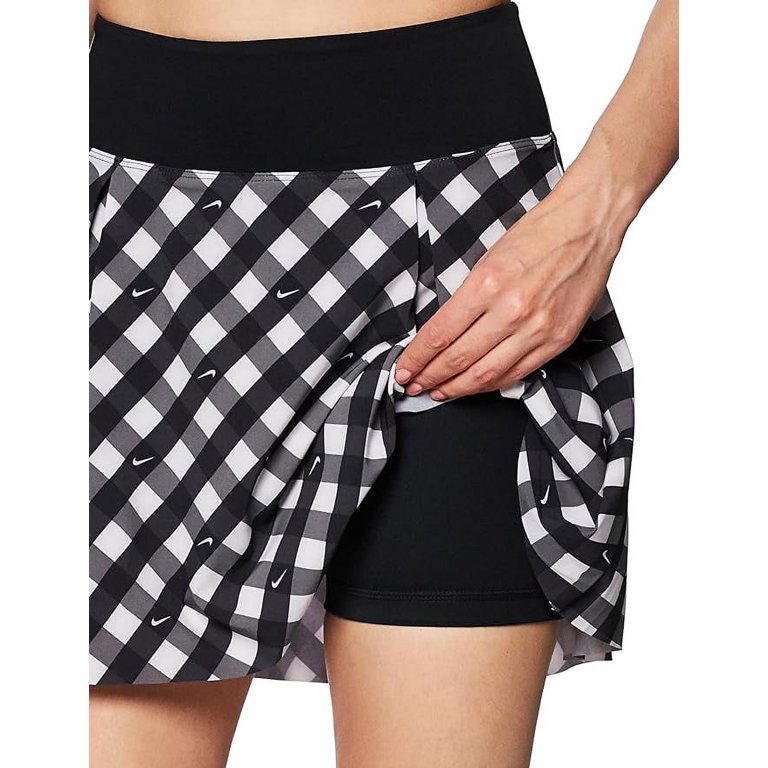 NIKE - ★新品★　NIKE　Nike Club Short Printed Skirt Nike Dri Fit Women's Printed Club Tennis Skort Black/White