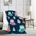 thumbnail image 3 of Cute Owl Throw Blanket for Girls Kids, Soft Fluffy Plush Fleece Blanket for Kids Adult Decorative Throw Blankets for Couch Bed Sofa 60x50 Inch, 3 of 6
