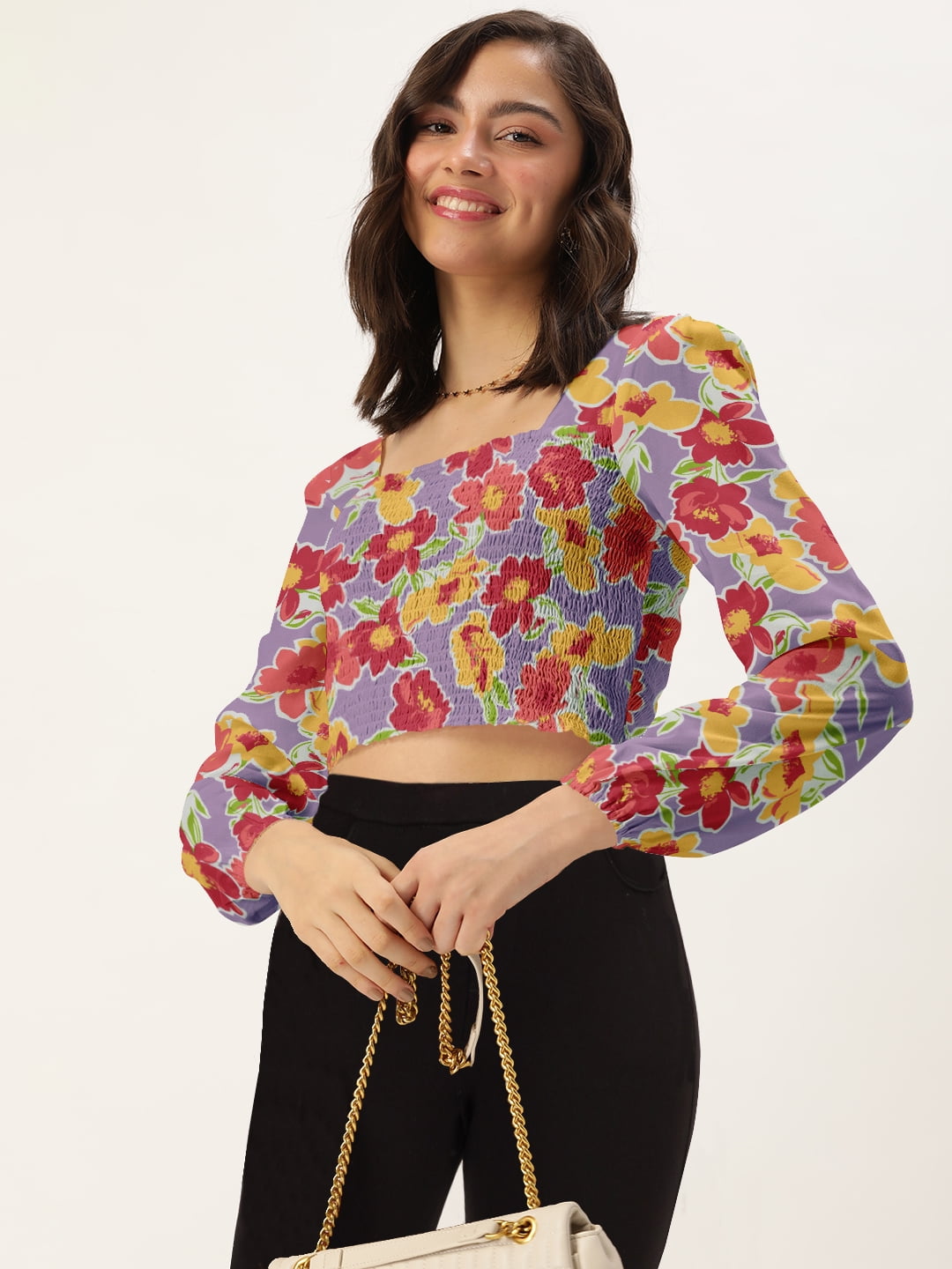 Buy online Shefab Regular Rayon Top from western wear for Women by