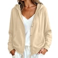 thumbnail image 3 of Aboser Button Down Hoodies for Women Casual Long Sleeve Jackets Drawstring Y2k Sweatshirt Coats Comfort Soft Loose Fit Hoodie Jacket with Pockets, 3 of 8