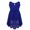 Blue, variant on iiniim Big Girls Sparkle Waist Princess Prom Wedding Gown Formal Dance Party High Low Chiffon Dresses