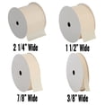 thumbnail image 2 of Threadart Grosgrain Ribbon Rolls - 10 yd rolls - 4 Widths 25 Colors - Solid Colors Ribbed Pattern - For Bows, Decorations, Hair Clips, and More - 3/8" (0.38") width - Natural 815, 2 of 9