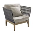 thumbnail image 2 of Afuera Living  Modern Wood Lounge Chairs in Mixed Gray Rope (Set of 2), 2 of 6