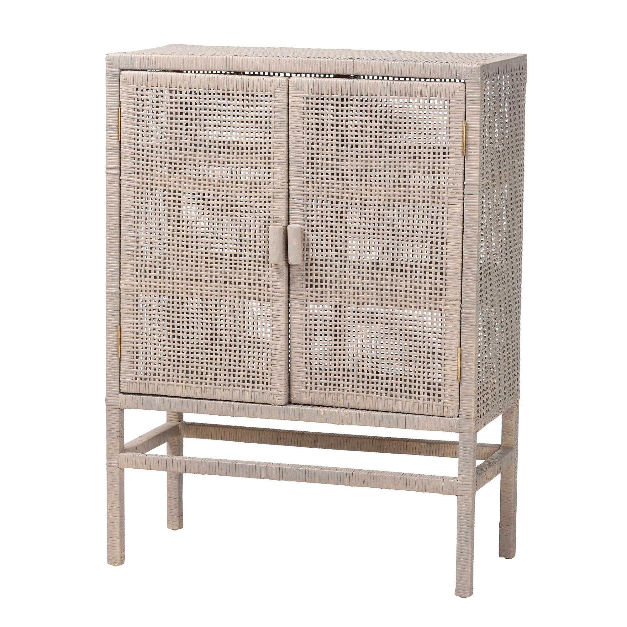 bali & pari Vivan Boho Storage Cabinet, 3-Tier, French Grey