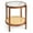 Walnut, variant on Tcbosik 2-Tier Round Side Table, 19.7" Compact Accent Table with Tempered Glass Top and Hand-Woven Rattan Shelf, Weather-Resistant Small Space End Table for Indoor Outdoor Use Patio Balcony (Natural)
