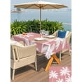 thumbnail image 4 of Outdoor Tablecloth with Umbrella Hole & Zipper, Pink Palm Tree Rectangle Tablecloth 54x80 Inch, Summer Botancial Tropical Farmhouse Patio Table Cover Waterproof Table Cloth for Picnic/Party, 4 of 7