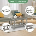 thumbnail image 2 of 31.5"  Rustic Coffee Table for Living Room, Rectangular Wooden Centre Table with Storage Shelf, Easy Assembly & Compact for Small Spaces, Flats, 2 of 7