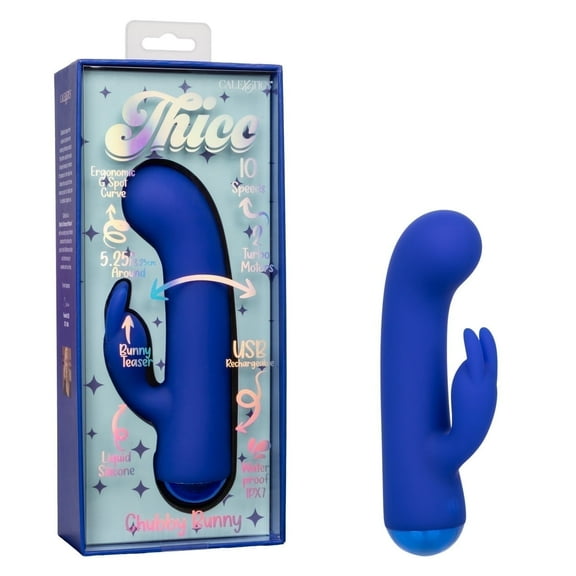 CalExotics Thicc Chubby Bunny Rabbit Vibrator, Blue