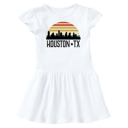 

Inktastic Houston Texas Skyline Retro Gift Baby Girl Dress