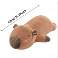 thumbnail image 2 of 26.8in Soft Capybara Plush Cushion Body Pillows,Huggable Stuffed Animal Pillow, Cute Nap Pillow for Sofa, Bed, and Home Decor(Brown L), 2 of 6