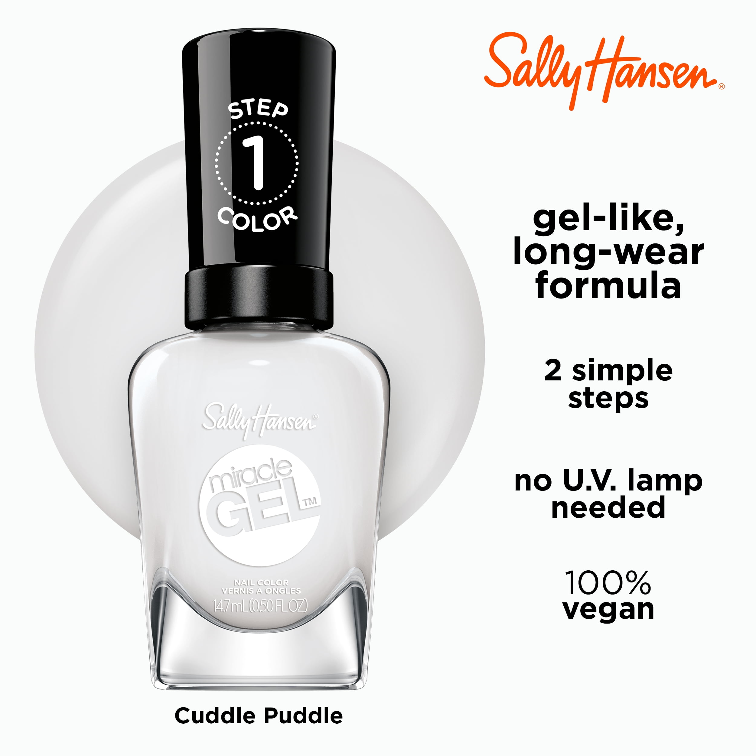 Sally Hansen Miracle Gel® Cozy Chic Collection, Nail Polish, Cuddle Puddle, 0.5 fl oz, No UV Lamp Needed, Vegan
