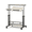 Oak, variant on Manual Height Adjustable Standing Desk, Oak Three-Panel Tiltable Desktop Desk with Built-in Charging Station, Lockable Caster Wheels for Home Office Studio Classroom