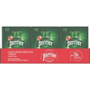 Perrier Strawberry Flavored Sparkling Water, 11.15 Fl Oz Sleek Cans (24 Count)