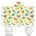 thumbnail image 3 of Wearable Blanket,LightYellow Cartoon Dinosaurs Volcanoes Palm Trees Pattern Hooded Wearable Flannel Blanket for Adults & Teens,Winter Poncho Shawl Wrap Cape Cozy Anti-Pill,60"x80", 3 of 5
