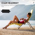 thumbnail image 1 of FUTUREORYY Folding Beach Chair Pillows 1Pack Black Cloth Sponge Rectangular Comfortable Support for Patio Use, 1 of 6