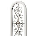 thumbnail image 5 of Sintosin Metal Wall Decor 13x32 Inch, Farmhouse Wrought Iron Scroll Art with White Distressed Wood Frame, Rustic Home Accent for Living Room, Bedroom, Kitchen Entryway, 5 of 7