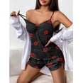 thumbnail image 2 of Ekouaer Womens Ribbed Knit Pajama Set Cami Camisole Tank Top and Shorts Lingerie Sleepwear, 2 of 6