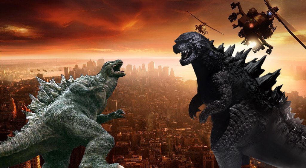 Godzilla Battle Edible Image Cake Topper 1/4 sheet