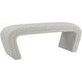 thumbnail image 4 of Meridian Furniture Odelia Cream Boucle Fabric Bench, 4 of 10