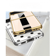 thumbnail image 3 of Rush For Samsung Z Flip 4 Case Ultra-Thin Tempered Glass Phone Case Protective Cover Fashion Electroplated PC Back Cover S609, 3 of 5