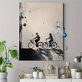 thumbnail image 4 of Couple Cycling Silhouette Canvas Wall Art Print, Living Room Bedroom Hallway Hotel Decor, 4 of 8