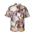 thumbnail image 3 of Daiia Sea Shells Hawaiian Shirt for Men Gentle Cotton Regular Short Sleeve Casual-Small, 3 of 9
