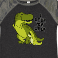 thumbnail image 4 of Inktastic I Love My Dad with Baby and Daddy Tyranasaurus Rex Boys or Girls Toddler T-Shirt, 4 of 5