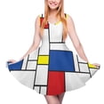 thumbnail image 2 of 2024 Clothes Oversize Summer Dress Skate Printed Fashion Waist High Dresses Boho Minimalist Mondrian Dress Stijl De Geometric Vintage, 2 of 7