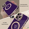 thumbnail image 3 of Magnetic Case for iPhone 13 Pro Max Phone Case for Women, Cute Love Heart Soft Magsafe Case, Raised Full Camera Lens Protection for iPhone 13 Pro Max Phone Case Magsafe (6.7")- Purple, 3 of 14
