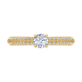 thumbnail image 3 of 0.45 Carat Prong Set Solitaire Diamond Engagement Ring Band in 14K Yellow Gold (Ring Size 10.75), 3 of 5