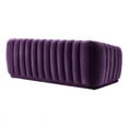 thumbnail image 5 of Posh Living Nicole Miller Bellamy 85" Velvet Upholstered Sofa in Purple, 5 of 10
