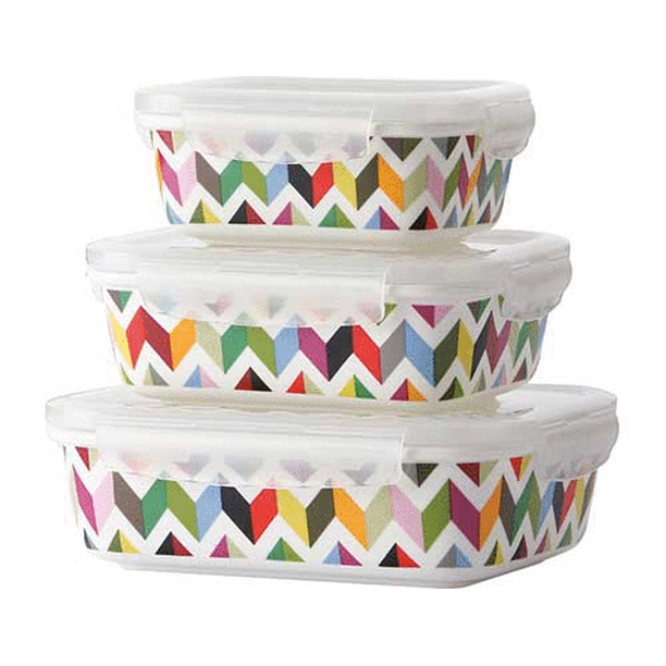 French Bull Ziggy Porcelain 6 Piece Food Storage Set Com Ziggy Porcelain 6 Piece Food Storage, White Porcelain Food Storage Containers