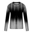 thumbnail image 4 of S-5X Plus Size T Shirts for Men Big & Tall Long Sleeve Crewneck Tees Tops Mens Trendy Gradient Printed Pullover Slim Athletic Workout Tshirts Shirt, 4 of 5