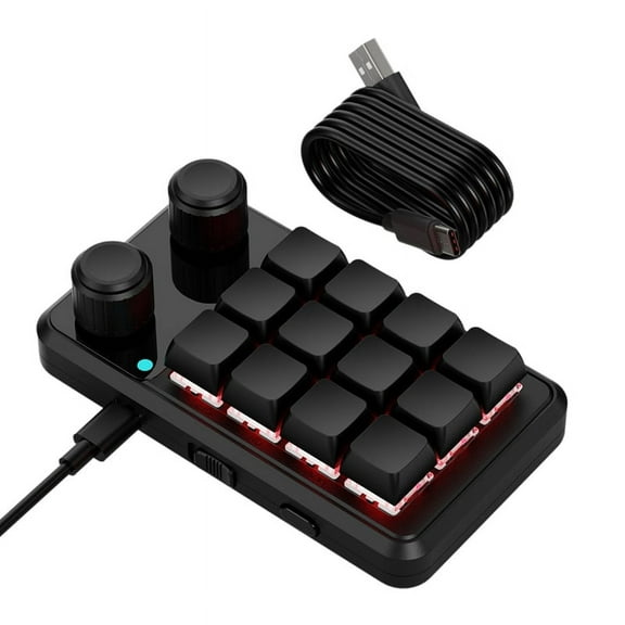 Knob Keyboard RGB Gaming Keypad Mechanical Hotswap Macropad Programming Macro Custom Black