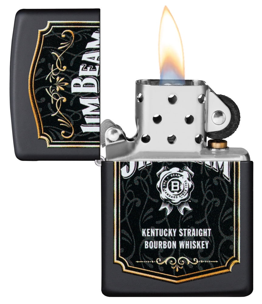 Zippo Jim Beam Black Matte Pocket Lighter