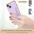 thumbnail image 4 of iPhone 13 Case, iPhone 13 Phone Case Love Heart Cute Case with Wristband Kickstand Holder Soft TPU Plating Bumper Protective Slim Shockproof iPhone 13 Case Cover for Girls Women, Purple, 4 of 14
