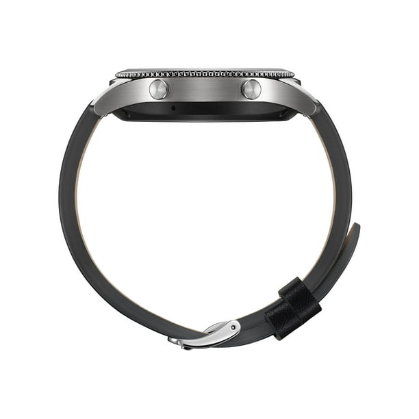 Samsung Gear S3 Classic 46 mm silver smart watch with band leather black display 1.3 4 GB Wi Fi NFC Bluetooth 2.01 oz Walmart