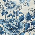 thumbnail image 6 of JRXY Great for Home Kitchen/Parties/Holiday Dinner Spring Floral Birds Chinoiserie Flowers Decor Blue and White Plant Round Tablecloth White, 6 of 8