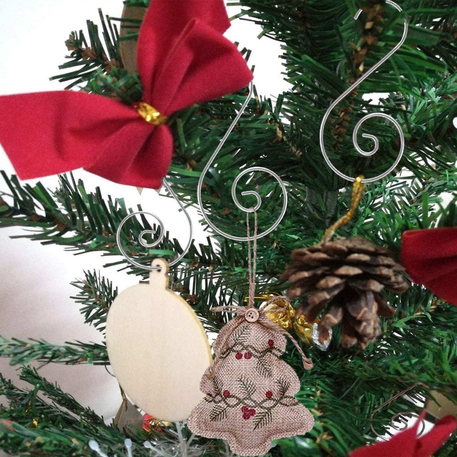 REGENT Christmas Ornament Hooks (80 Count Total) Decorative S Hooks,  Silver, 1.75 Inch