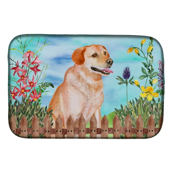 Labrador Retriever Spring Dish Drying Mat