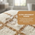 thumbnail image 3 of REGALWOVEN Checkered Non Slip Bath Mats, Soft Fluffy Absorbent Bathroom Rugs for Shower, Sink Brown-1 16" x 24", 3 of 7