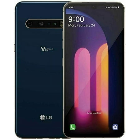 Restored LG V60 ThinQ 5G LM-V600AM 128GB 6.8" 64MP AT&T GSM Unlocked T-Mobile Excellent Condition (Refurbished)