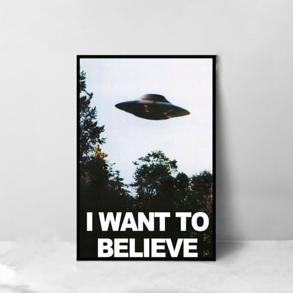 I Want To Believe Poster - High Quality Art Print - Room Decoration - Art Poster For Gift- Wall Art Print, 8x12 UNFRAMED