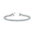 thumbnail image 2 of JewelMore 2.00-15.00 Carat Diamond, Tennis Bracelet (J-K, I2-I3) 14K White Gold, Yellow Gold or Rose Gold4 Prong Set Round-cut Diamond Bracelet | Real Diamond Jewelry for Women, 2 of 9