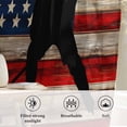 thumbnail image 6 of American Flag Semi Sheer Curtains Drapes for Living Room, Bedroom, French Doors Window 96 Inches Long, Blue Red USA Flag Retro Hockey Rod Pocket Chiffon Curtain Drapery Voile Draperies Panel, 6 of 8