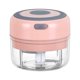 thumbnail image 1 of Picadora eléctrica de alimentos para ajo y verduras con carga USB, color rosa, capacidad de 100ml., 1 of 6